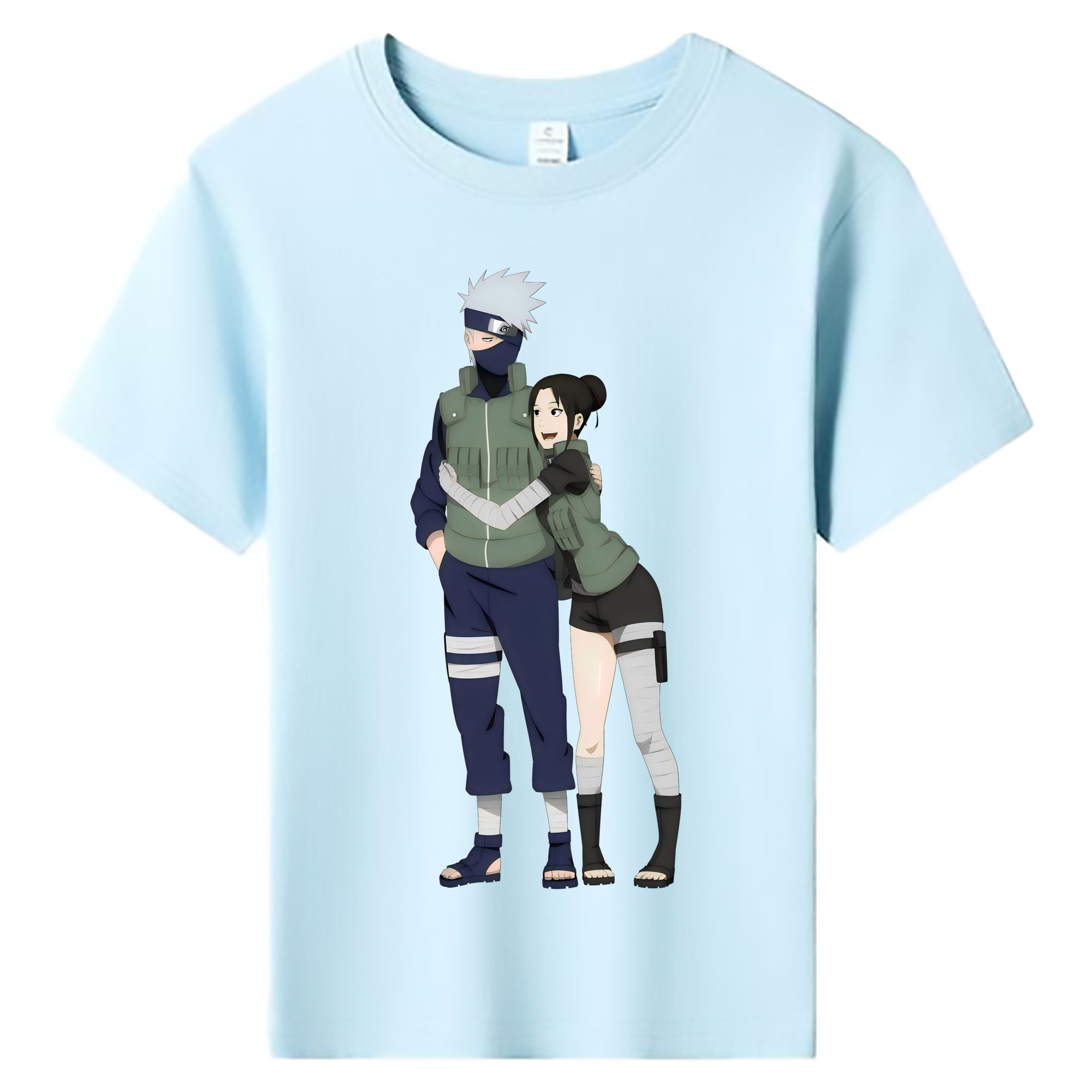 （画像用） NARUTO -ナルト- はたけ カカシ Hatake Kakashi 綿100％キッズTシャツ（フロントプリント）